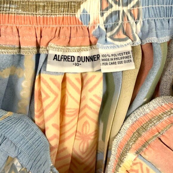 Vintage Alfred Dunner Silky Pastel Pleated Cottagecore Retro Midi Skirt Size 10 - Picture 6 of 6